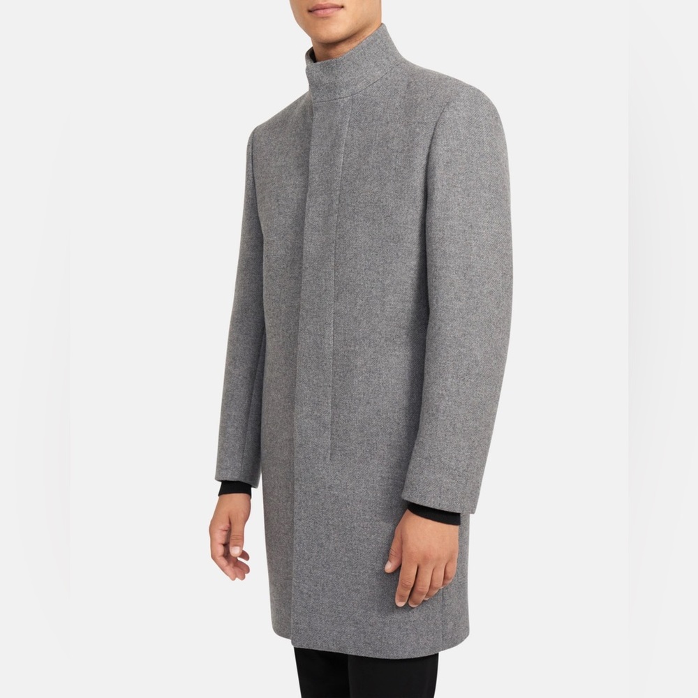 Theory Belvin Coat in Recycled Melton